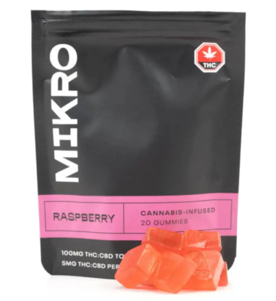 Mikro-100MG-1to1-Gummies-Raspberry