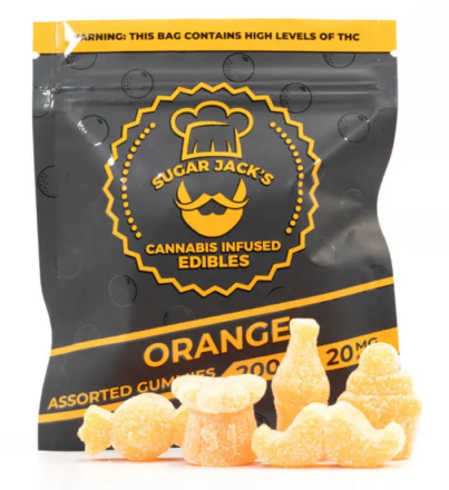 SugarJacks-Assorted-THC-Gummies-Orange-200MG